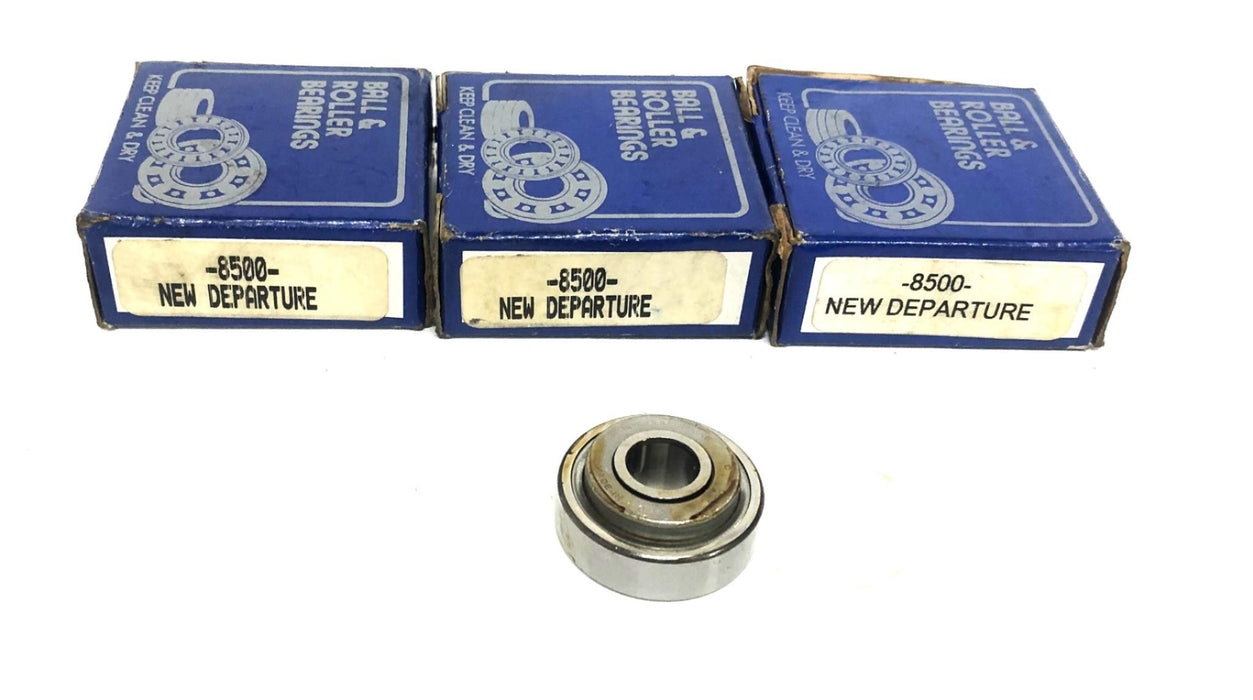 New Departure Single Row Ball Bearing 8500 [Lot of 3] NOS