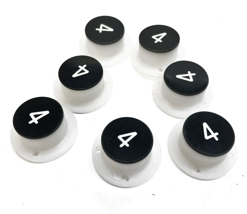 SRW Elevator Push Button Cap Marked "4" [Lot of 7] NOS