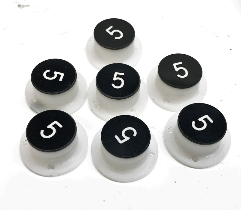 SRW Elevator Push Button Cap Marked "5" [Lot of 7] NOS