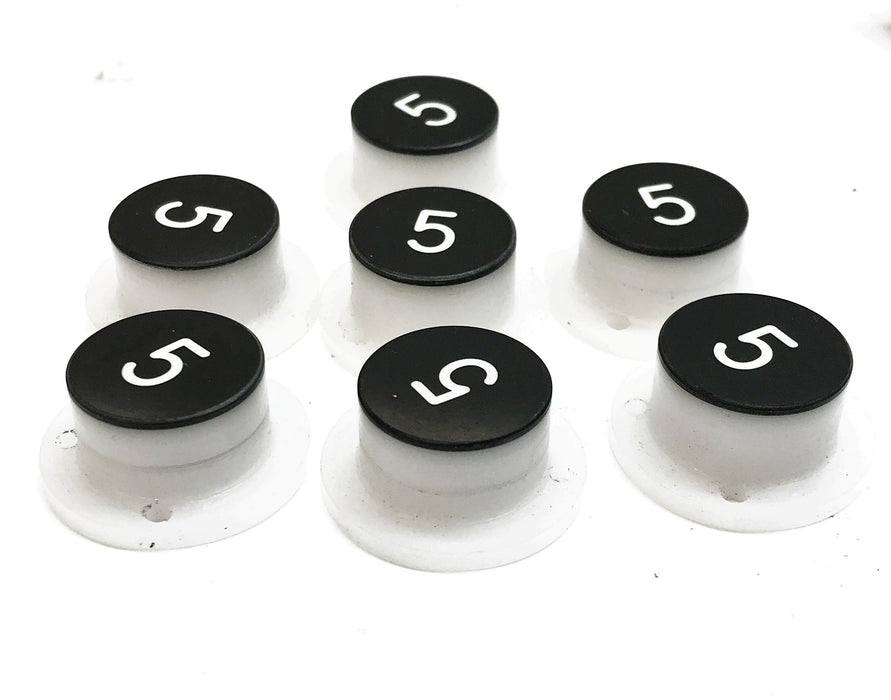 SRW Elevator Push Button Cap Marked "5" [Lot of 7] NOS