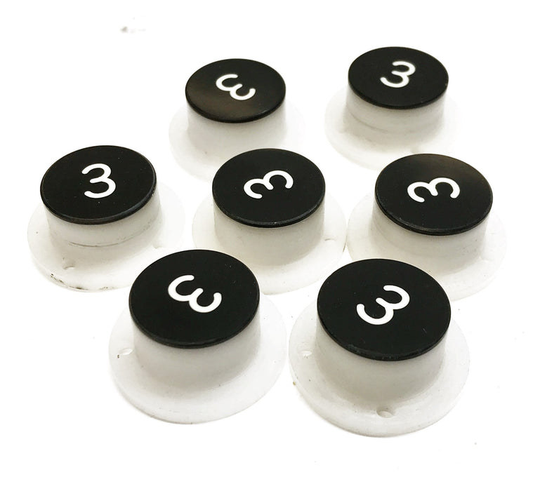 SRW Elevator Push Button Cap Marked "3" [Lot of 7] NOS