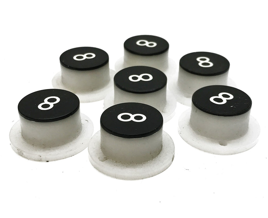 SRW Elevator Push Button Cap Marked "8" [Lot of 7] NOS