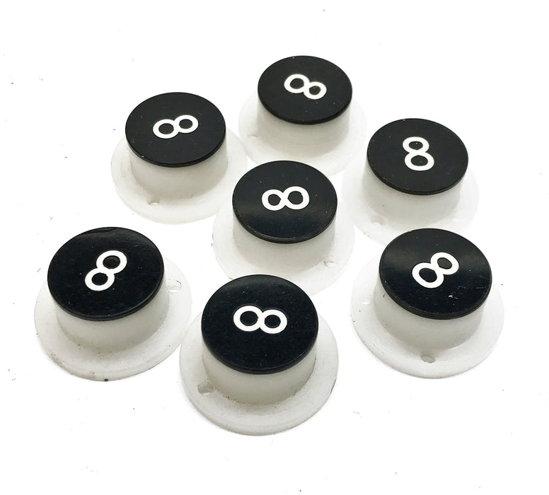 SRW Elevator Push Button Cap Marked "8" [Lot of 7] NOS