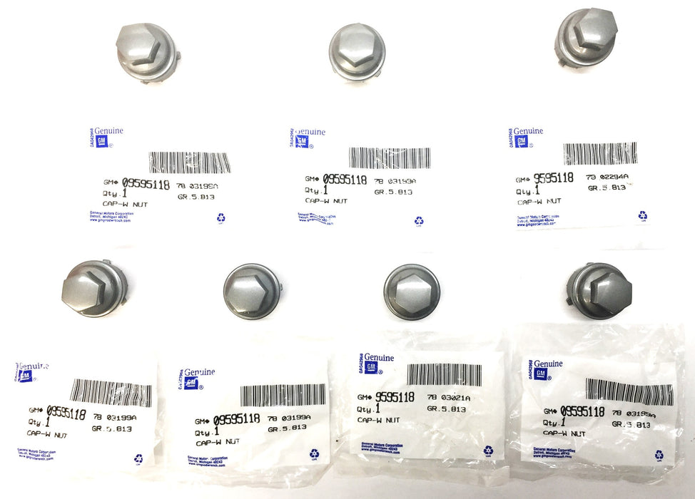 General Motors/GM Gray Plastic Wheel Nut 09595118 (78-03199A) [Lot of 7] NOS
