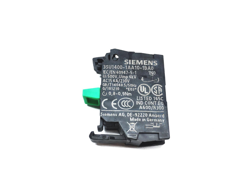 Siemens Push Button 3SU1100-0AB40-1BA0 NOS