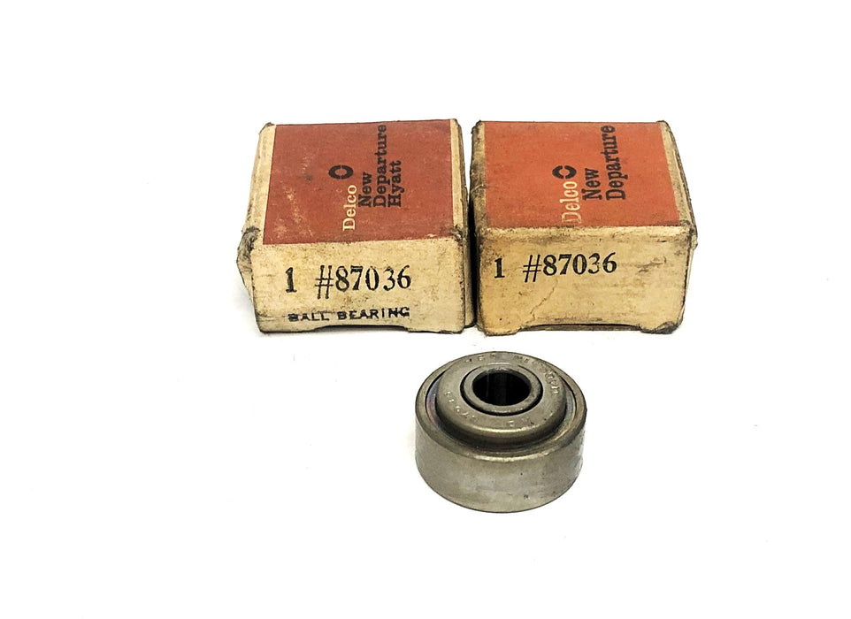 New Departure Single Row Ball Bearing 87036 [Lot of 2] NOS