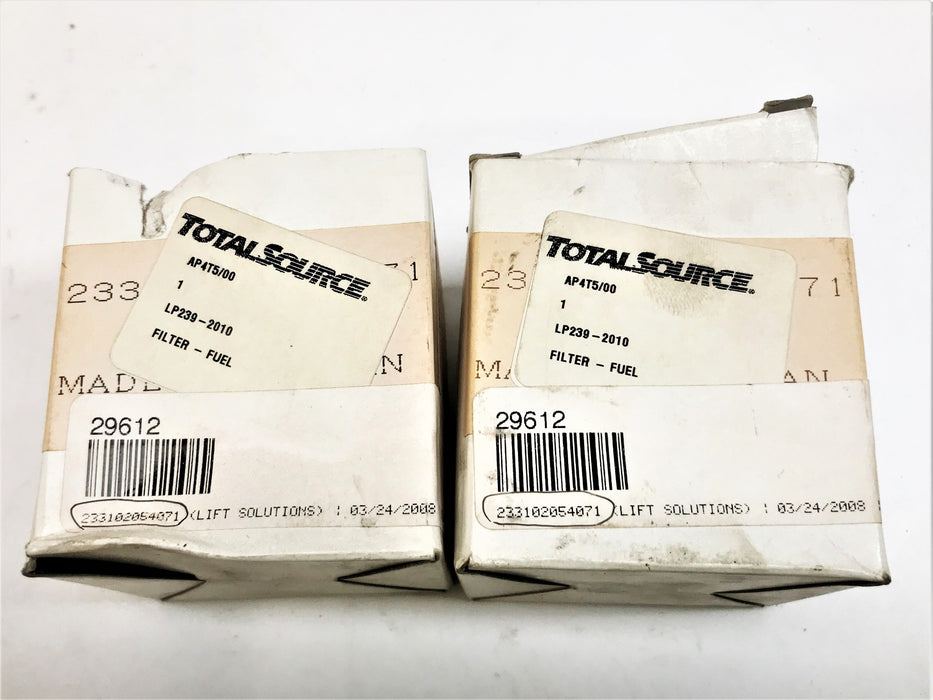 Total Source Forklift Fuel Filter LP239-2010 [Lot of 2] NOS