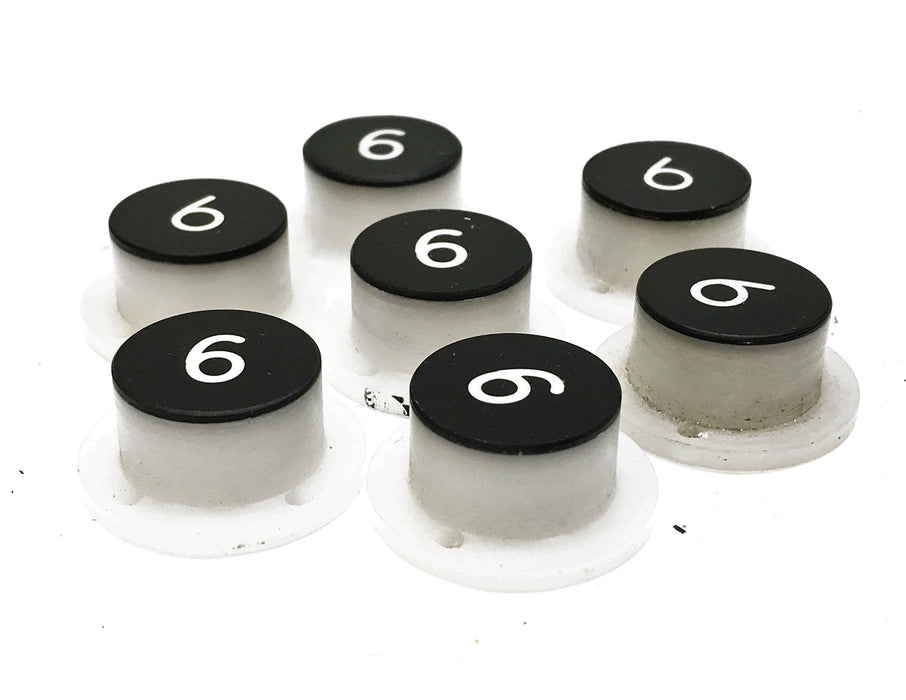 SRW Elevator Push Button Cap Marked "6" [Lot of 7] NOS