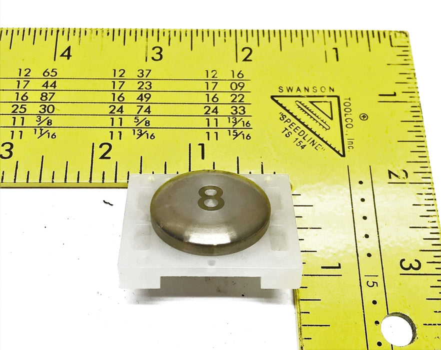 Unbranded Marked "8" Illuminated Elevator Panel Button NOS