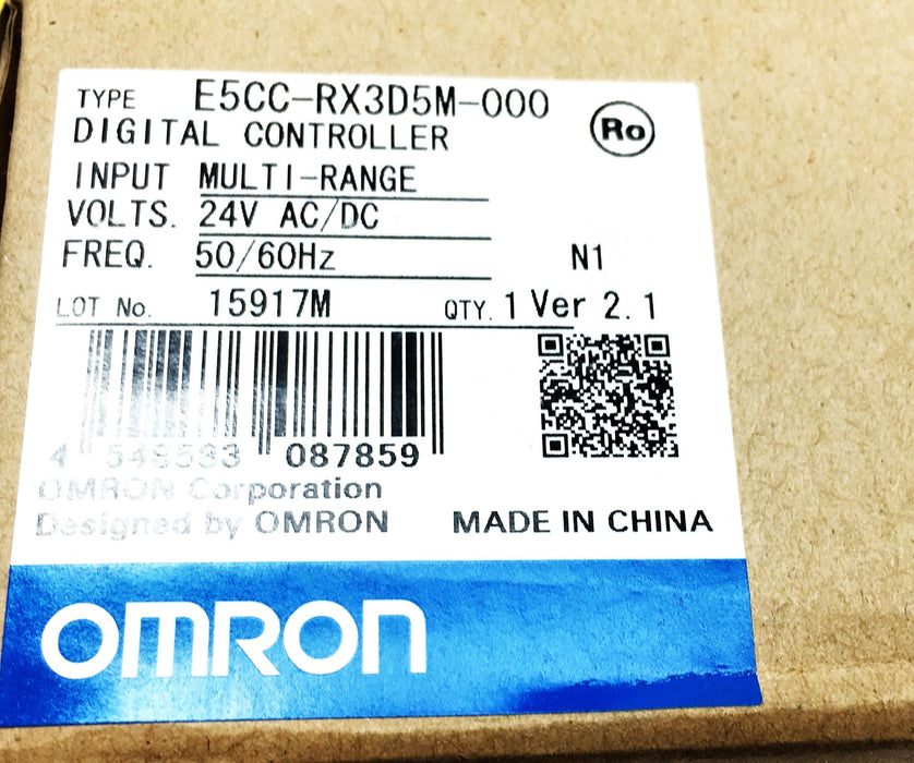 Omron Multi-Range 24V AC/DC 50/60Hz Digital Controller E5CC-RX3D5M-000 NOS
