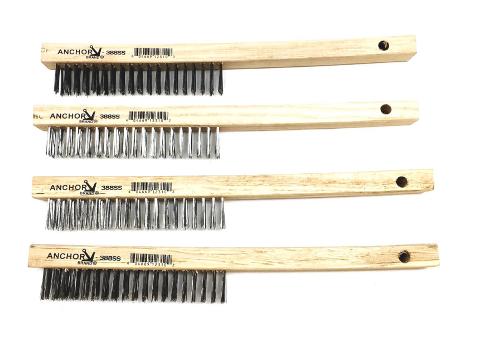 Anchor Curved Handle Scratch Brush 388SS [Lot of 4] NOS