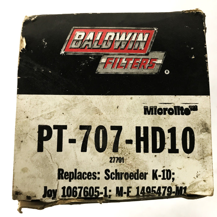 Baldwin Hydraulic Filter PT-707-HD10 [Lot of 2] NOS
