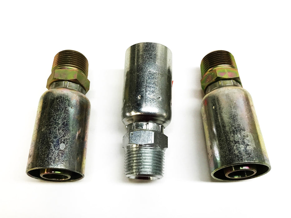 Eaton Weatherhead 3/4" Crimp Hydraulic Hose Fitting 12U-112 [Lot of 3] NOS