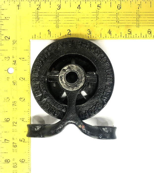 Babbitt 2-4 DIA Cast Iron Adjustable Sprocket Rim With Chain Guide NO. 0 NOS