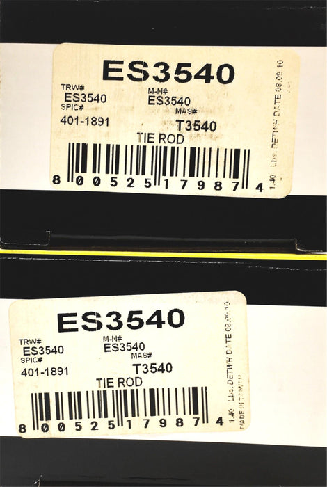 Mechanic's Choice Chassis Parts Tie Rod End Replacement ES3540 [Lot of 2] NOS