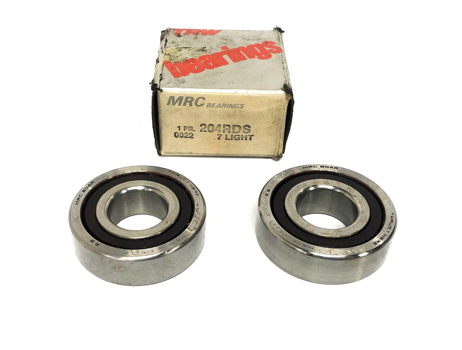 MRC TRW 7 Light Single Row Ball Bearing Pair 204RDS NOS
