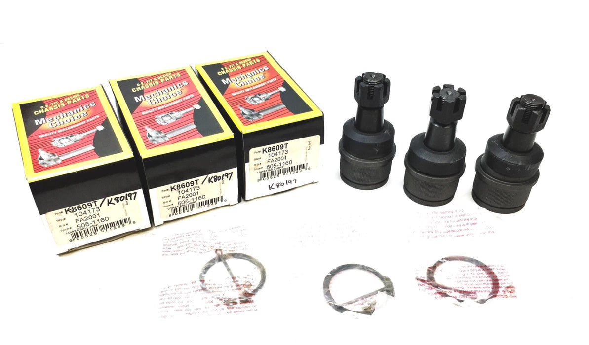 Mechanic's Choice Chassis Parts Suspension Ball Joint K8609T [Lot of 3] NOS