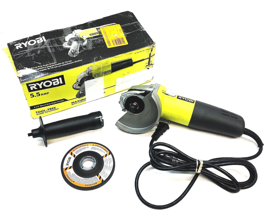 Ryobi 4-1/2 Inch Barrel Grip Angle Grinder AG4031G USED