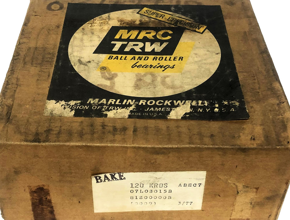 MRC ABEC 7 Angular Contact Ball Bearing Pair 120KRDS NOS