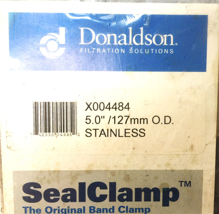 Donaldson 5"/127mm O.D Stainless Seal Clamp with Hardware X004484 NOS