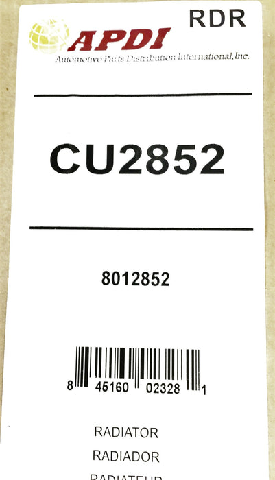 APDI Radiator 8012852 (CU2852) NOS
