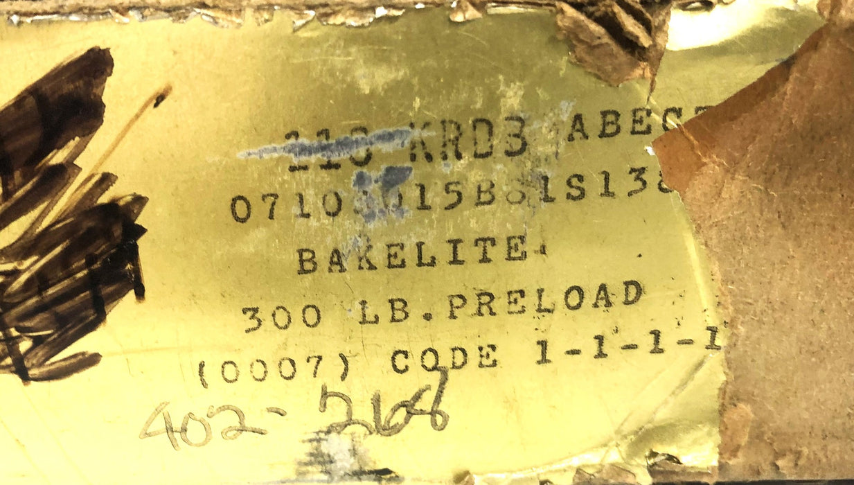 MRC ABEC 7 BAKELITE Single Row Ball Bearing 118KRDB NOS