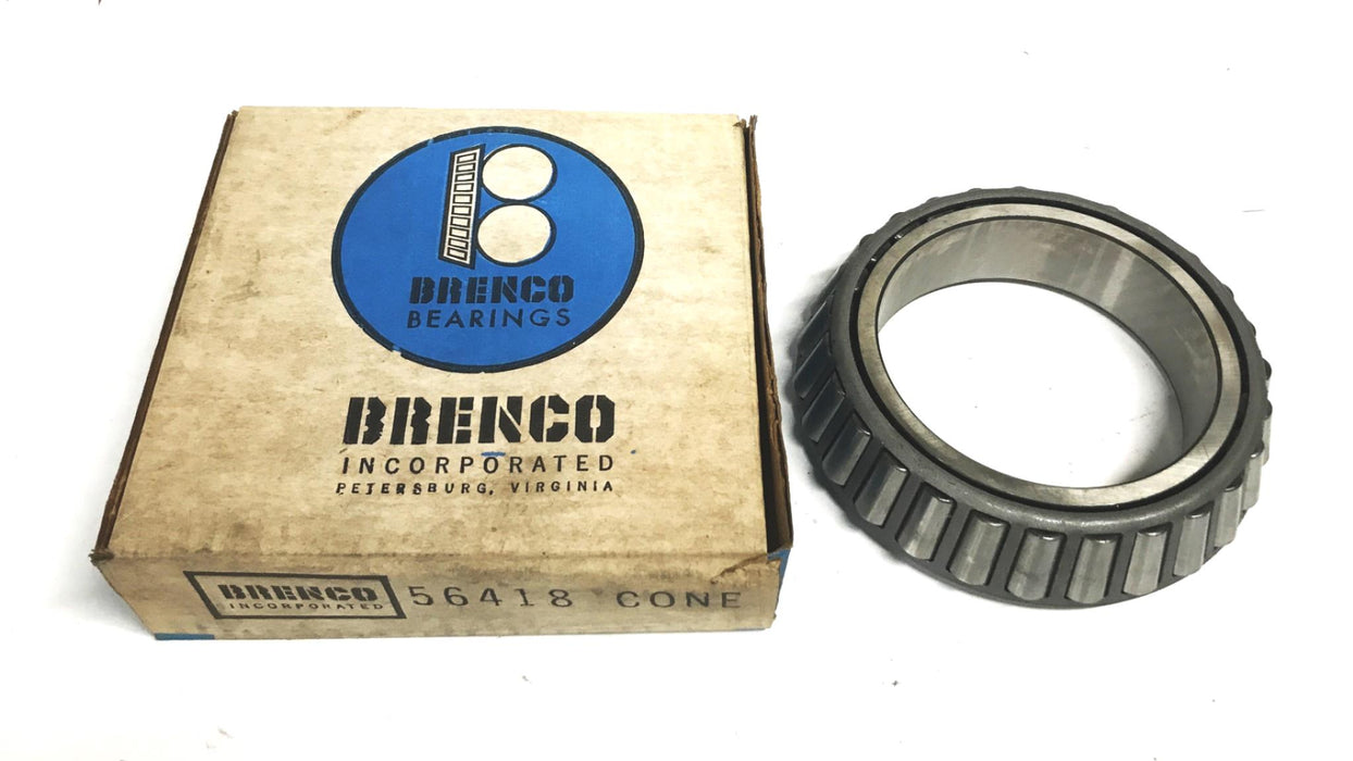 Brenco Bearings Tapered Roller Bearing Cone 56418-9B NOS