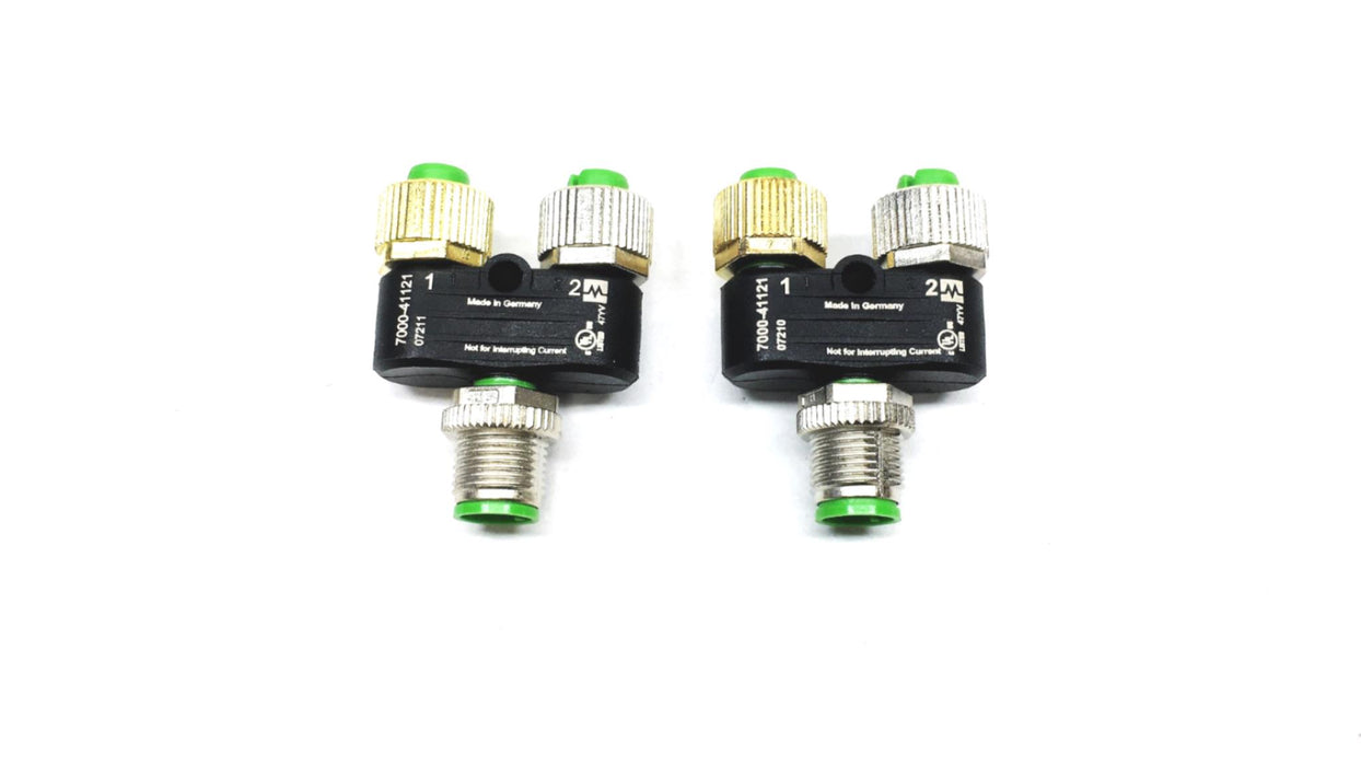 Murr Elektronik M12 Male/M12 Female T Coupler 7000-41121-0000000 [Lot of 2] NOS