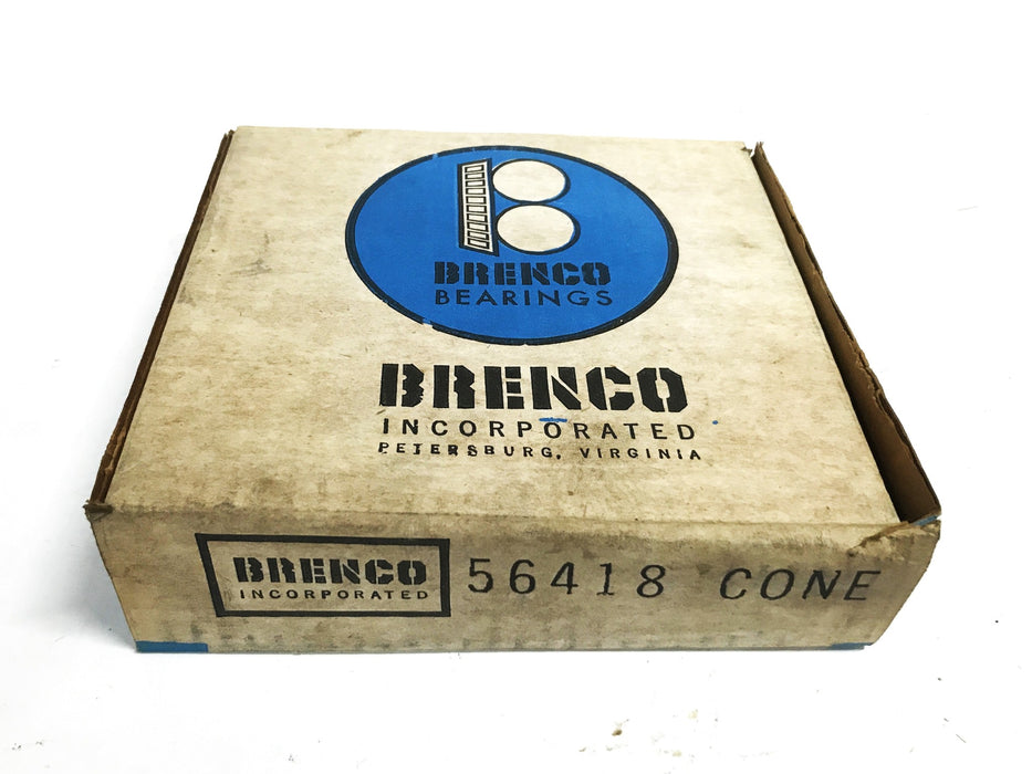 Brenco Bearings Tapered Roller Bearing Cone 56418-9B NOS
