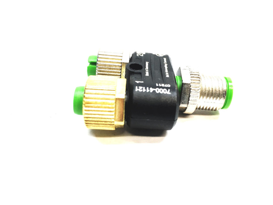 Murr Elektronik M12 Male/M12 Female T Coupler 7000-41121-0000000 [Lot of 2] NOS