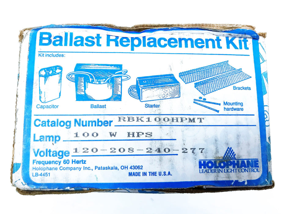Holophane Ballast Replacement Kit RBK100HPMT NOS