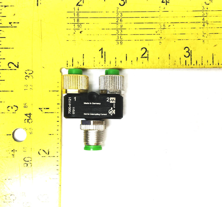 Murr Elektronik M12 Male/M12 Female T Coupler 7000-41121-0000000 [Lot of 2] NOS