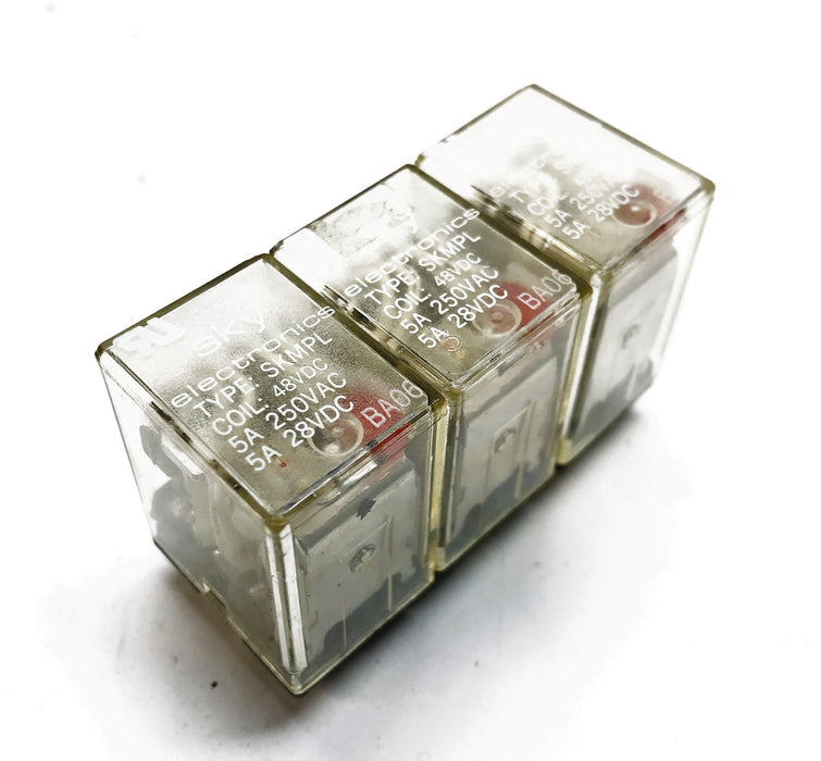 Sky Electronics 48VDC Relay SKMPL [Lot of 3] NOS