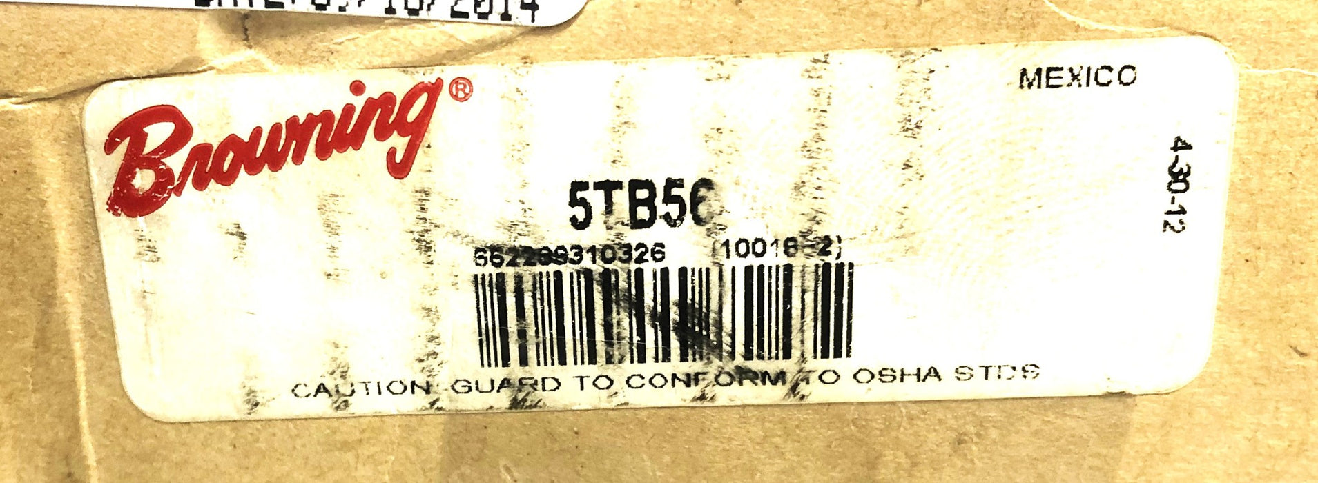Browning 5 Groove V-Belt Pulley 5TB56 NOS