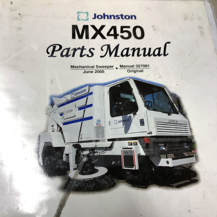 Johnston Sweeper MX450 Parts Manual 327081