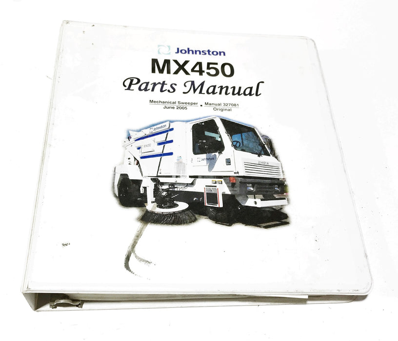 Johnston Sweeper MX450 Parts Manual 327081