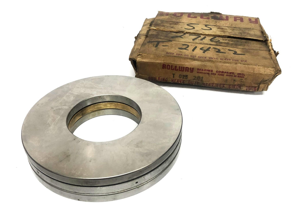 Rollway Cylindrical Roller Thrust Bearing T-025-201 NOS