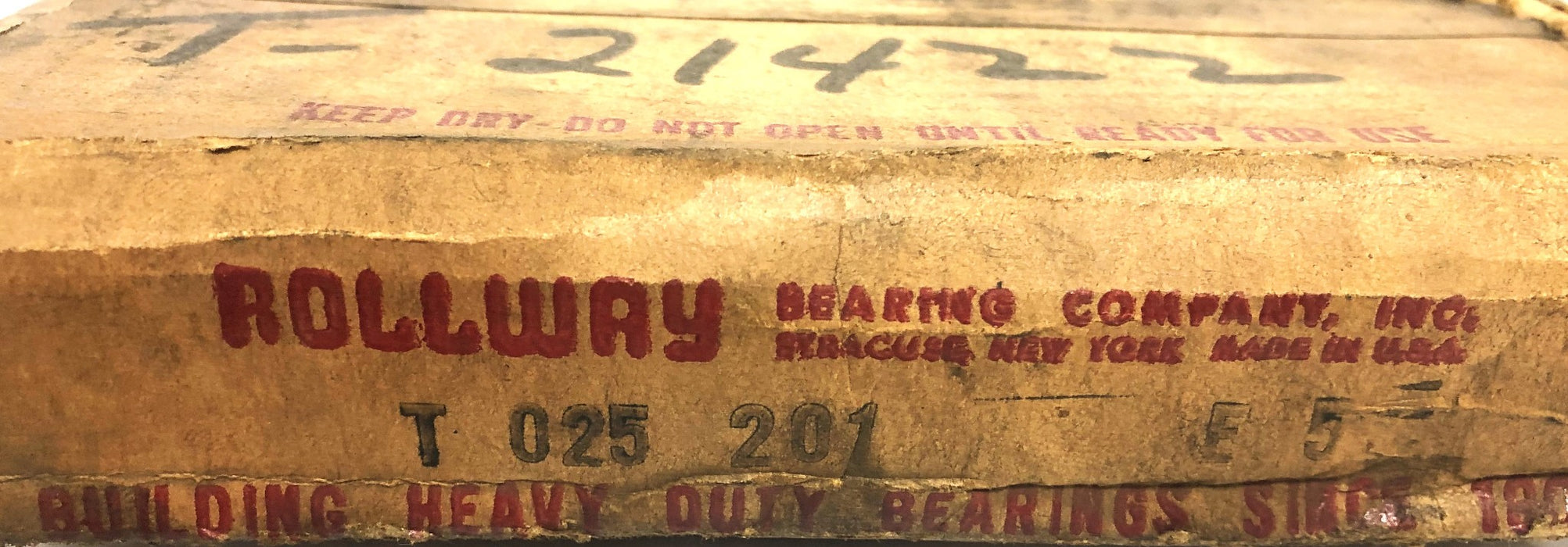 Rollway Cylindrical Roller Thrust Bearing T-025-201 NOS