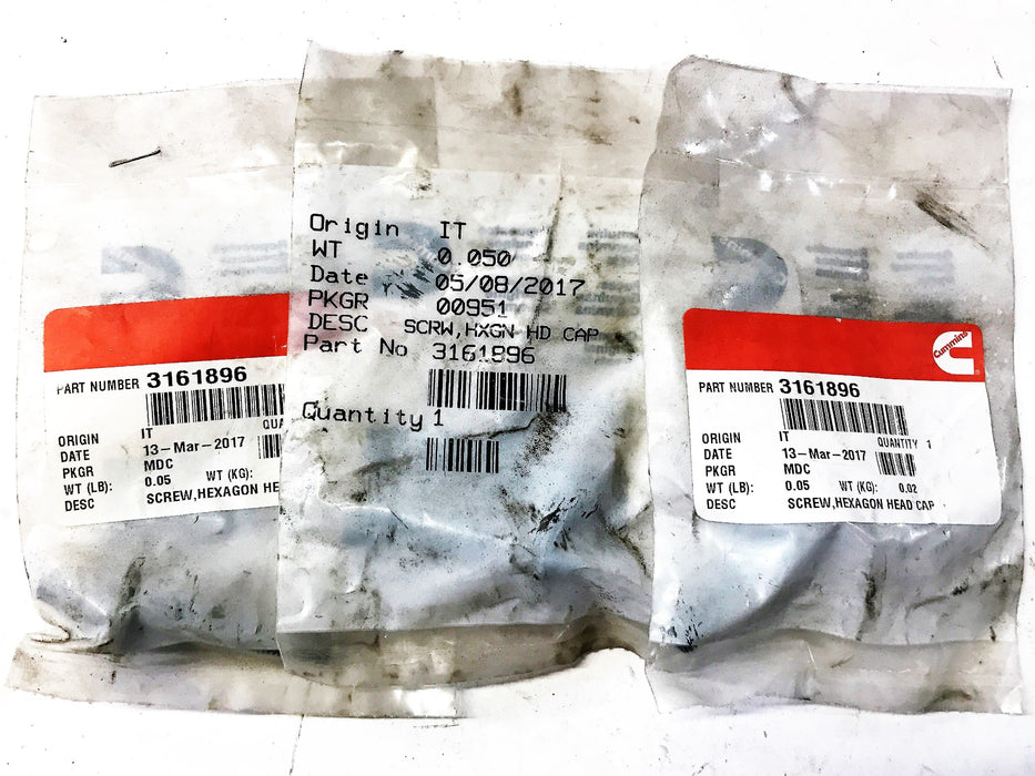 Cummins Hex Head Cap Screw 3161896 [Lot of 2] NOS