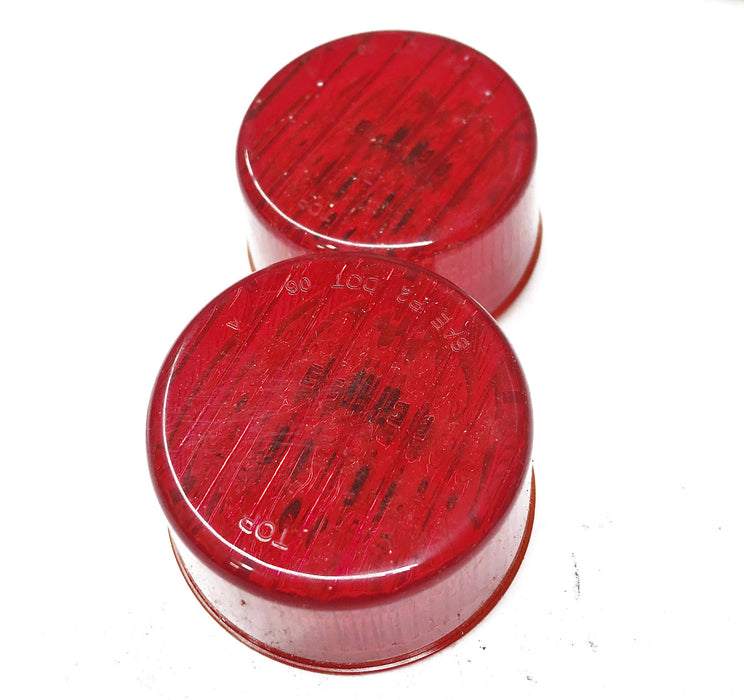 Imperial 2" Red Round Marker Lamp 81700 [Lot of 2] NOS