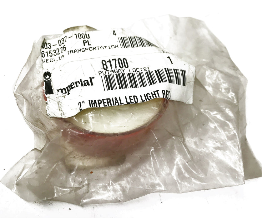 Imperial 2" Red Round Marker Lamp 81700 [Lot of 2] NOS