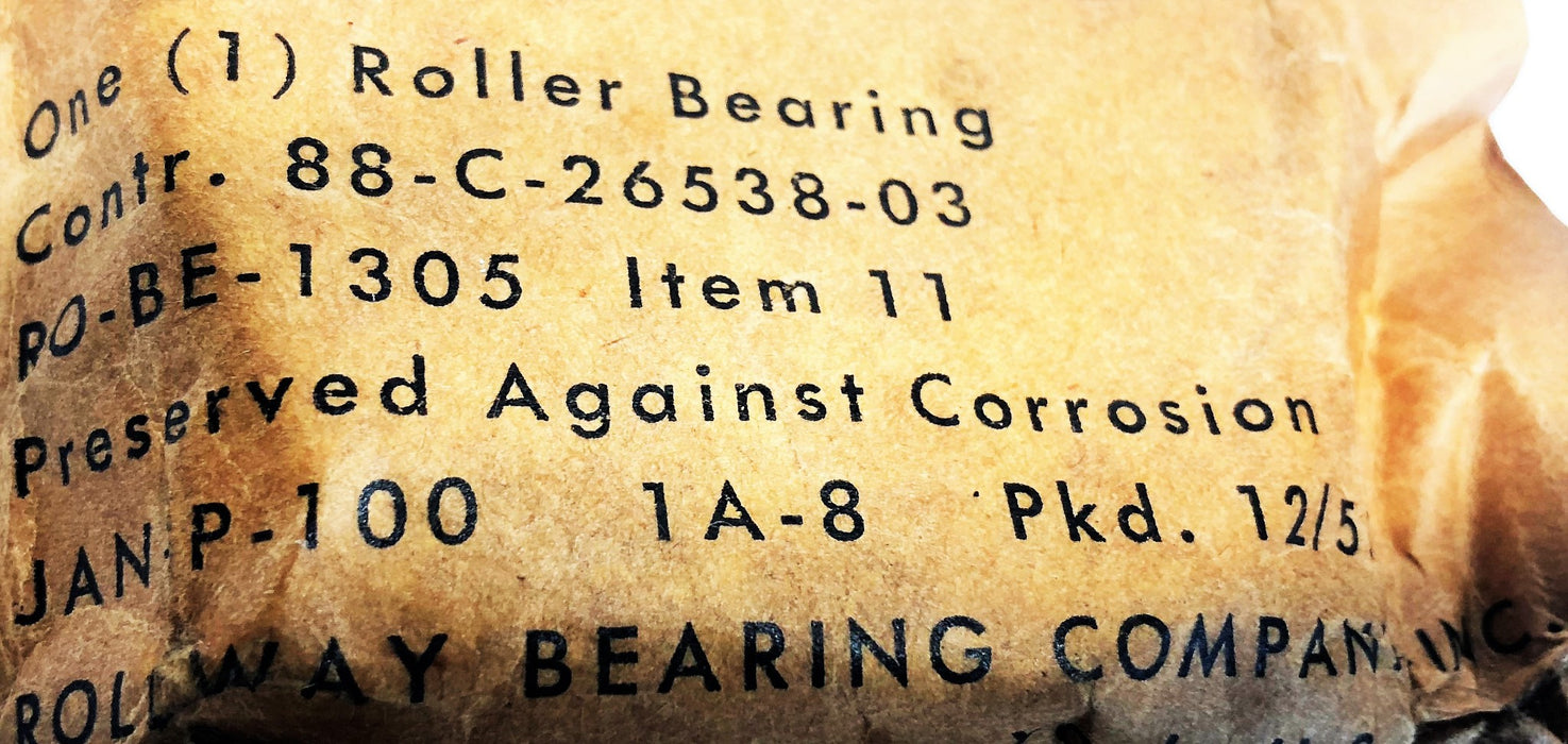 Rollway Cylindrical Roller Bearing Assembly ROBE1305 NOS