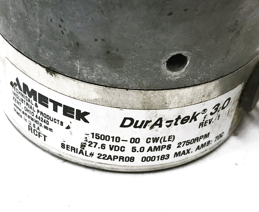 Ametek/MCC "Dur-A-Tek" 24V Motor Assembly 25-0930 (150010-00) NOS