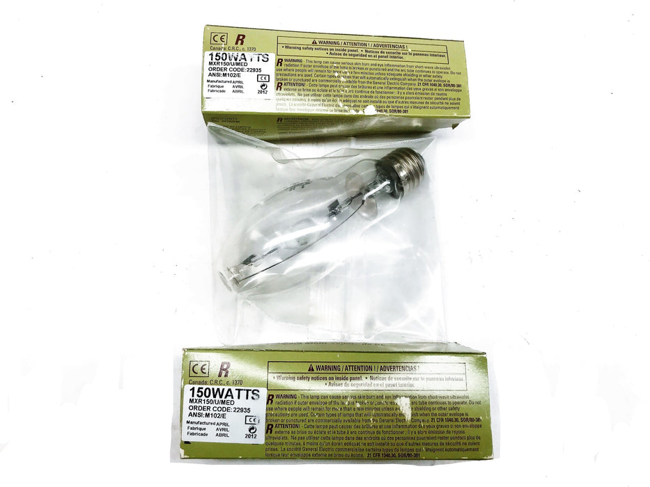 GE 150 Watt Multi-Vapor Lamp 22935 MXR150/U/MED [Lot of 3] NOS