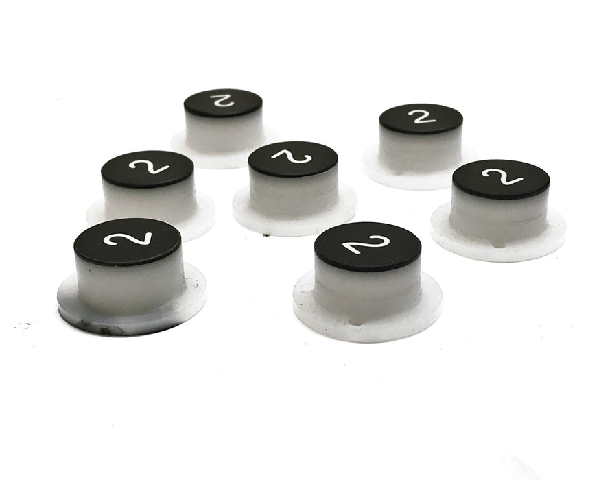 SRW Elevator Push Button Cap Marked "2" [Lot of 7] NOS