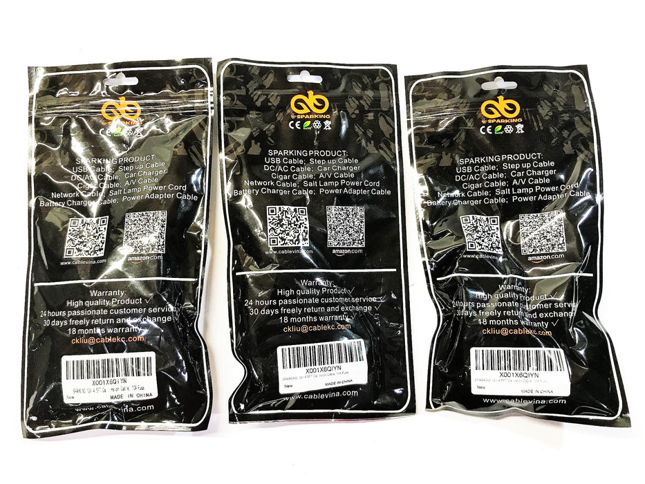 Sparking 4.5FT Car OBDII Battery Memory Saver X001X6Q1YN [Lot of 3] NOS