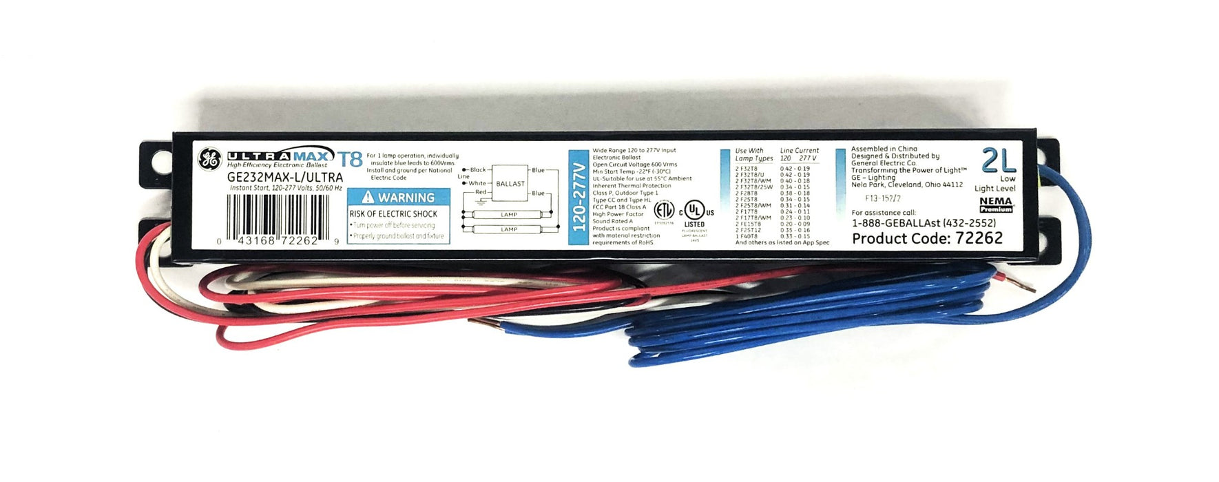 GE General Electric UltraMax Florescent Ballast GE232MAX-L/ULTRA [Lot of 3] NOS