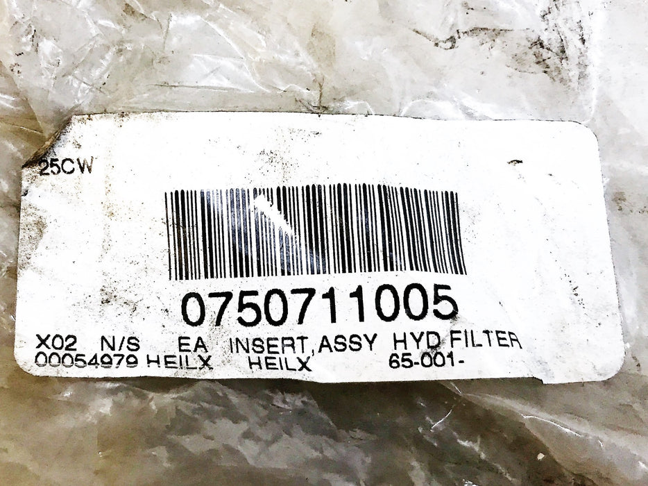 Heilx Hydraulic Filter Insert Assembly 0750711005 NOS