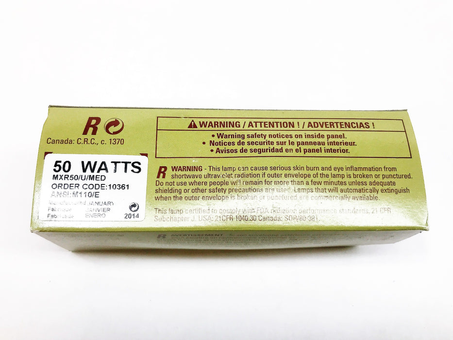 GE 50 Watt Metal Halide Lamp 10361 MXR50/U/MED NOS