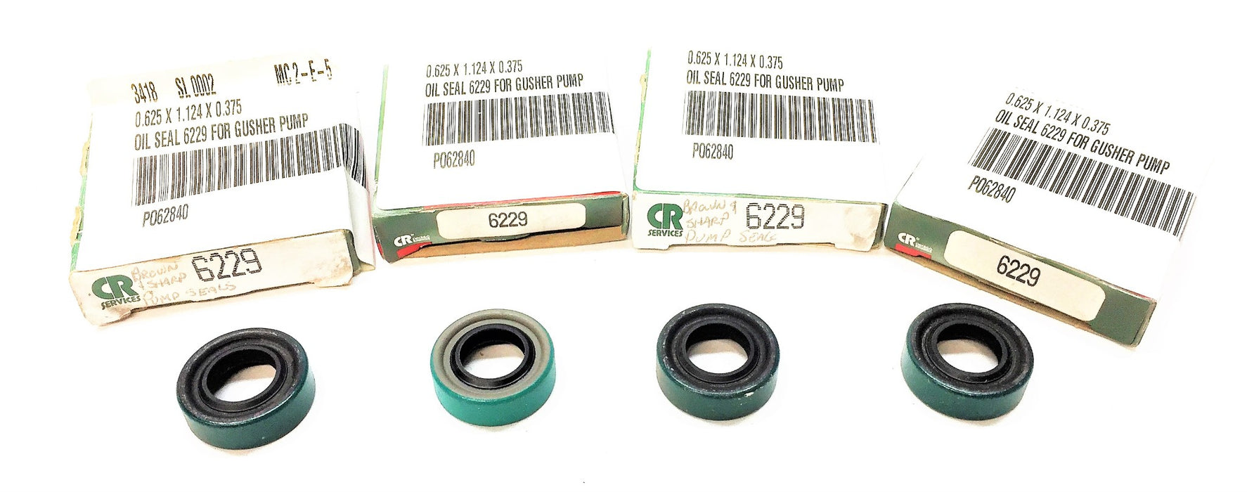 CHICAGO RAWHIDE/CR 0.625 x 1.124 x 0.375 Oil Seal 6229 [Lot of 3] NOS
